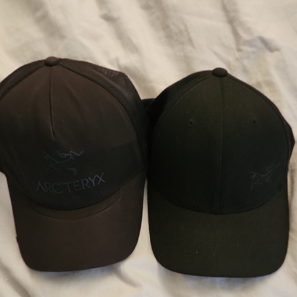 Arc'teryx Charcoal and Black Caps